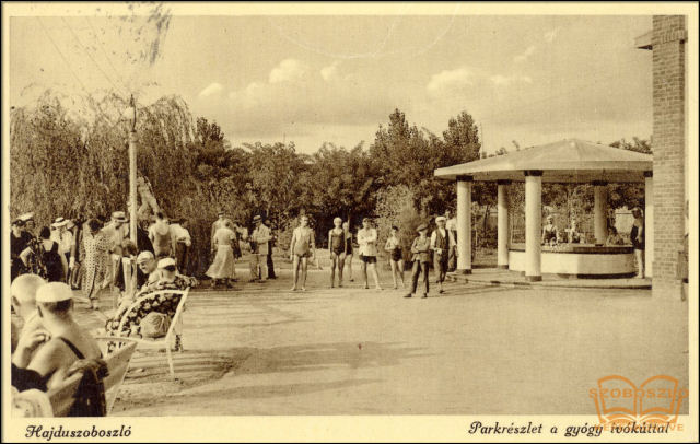 Parkrészlet a gyógy ivókúttal