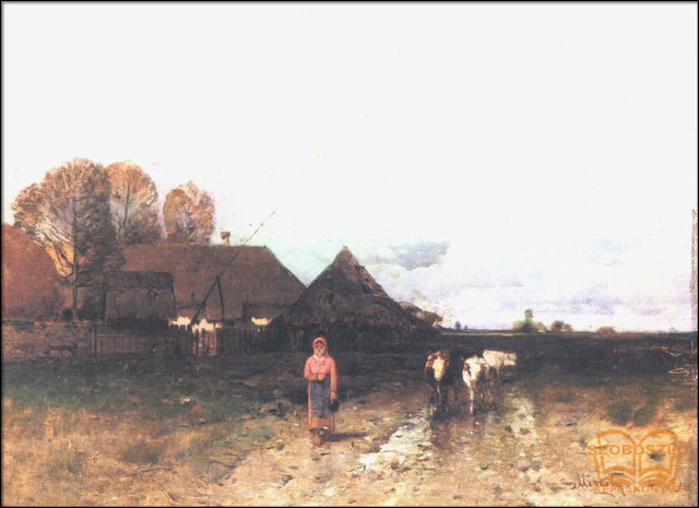 Zivataros táj (Hazatérő tehenek)